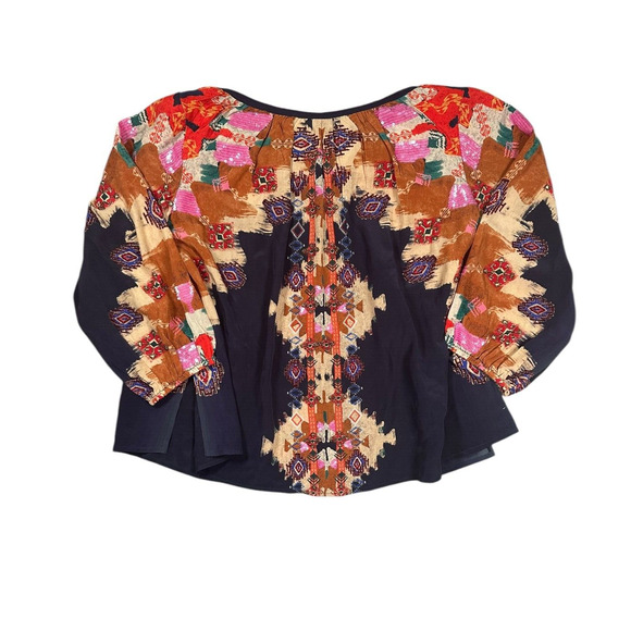 La Fuori Women's Multicolor Bohemian Blouse - Picture 2 of 6